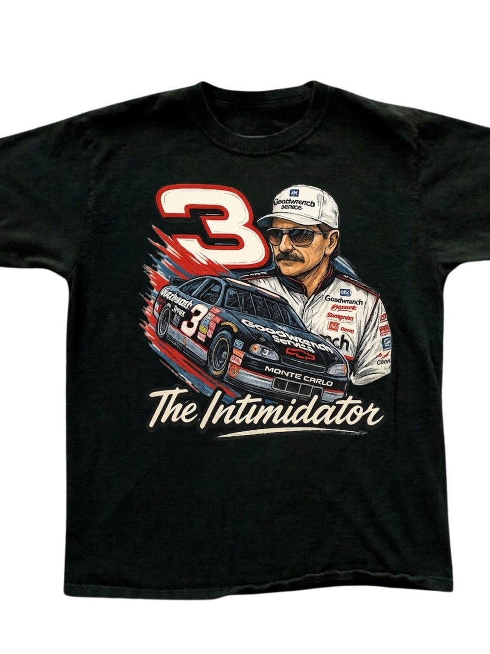 Gildan Black 'The Intimidator' Racing Graphic Tee